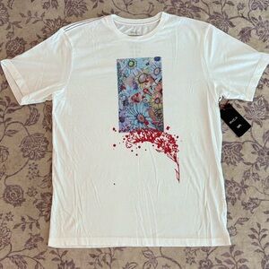 NWT Men’s RVCA Regular Fit White Floral Graphic T-Shirt Size M